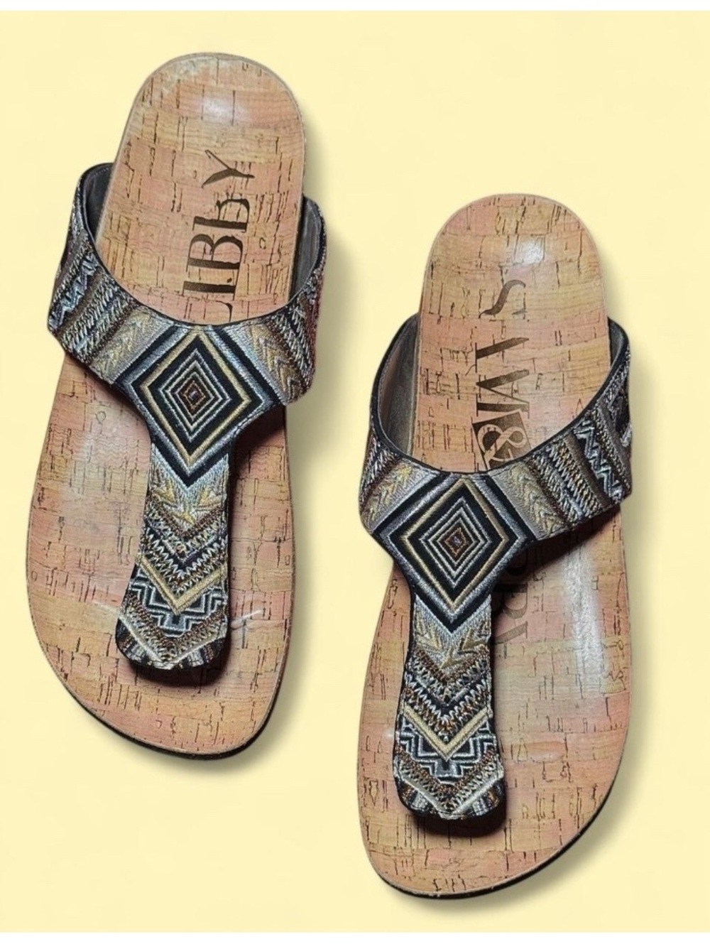 Sam & Libby Boho Beaded Cork Sandals